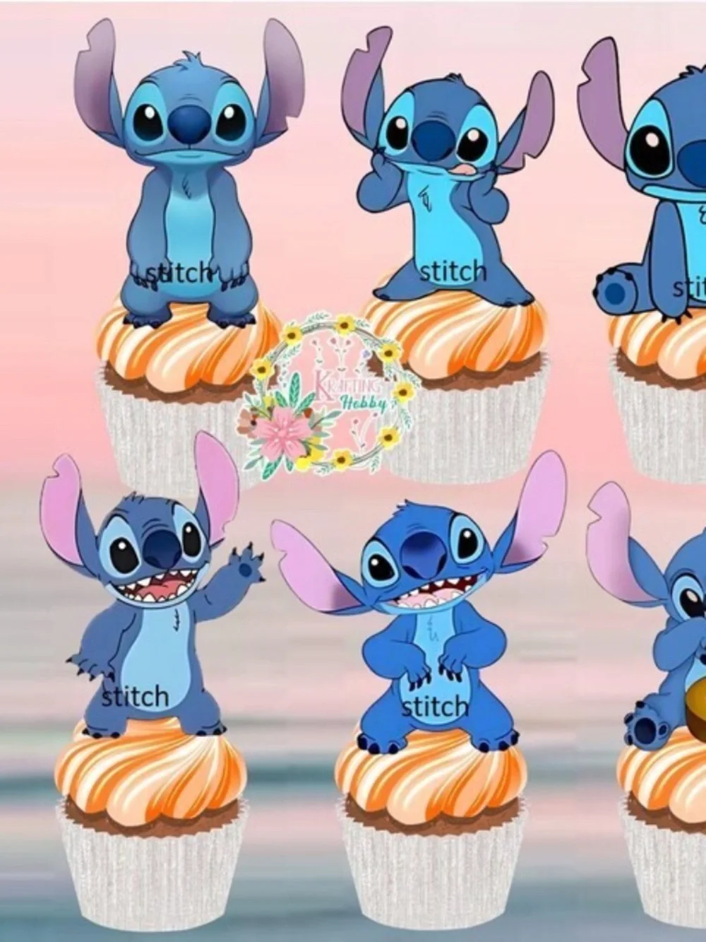 24 Stitch Cupcake Toppers